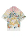 Casablanca Short Sleeve Shirt With Cuban Collar In Multicolour