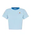 Casablanca Montagne Contrasting-trim Cropped T-shirt