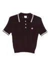 Casablanca Short-sleeved Cotton Polo Shirt In Brown