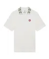 Casablanca Polo Shirt With Short Sleeves And Embroidered Collar In White