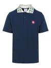 Casablanca Navy Blue Organic Cotton Classic Laurel Polo In Blue