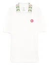 Casablanca Men Shirt With Embroidered Collar In White