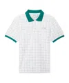 Casablanca White And Green Logo Embroidery Polo Shirt In White