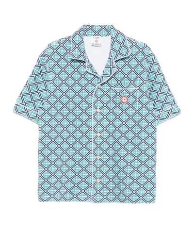 Casablanca Short-sleeved Shirt In Blue