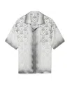 Casablanca Gradient Heart Monogram Bowling Shirt In White