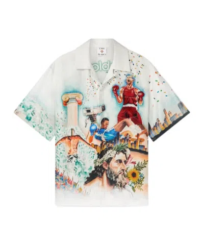 Casablanca Short-sleeved Shirt In White