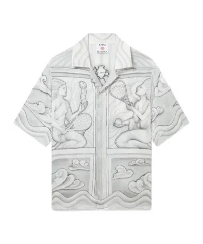 Casablanca Short-sleeved Shirt In White