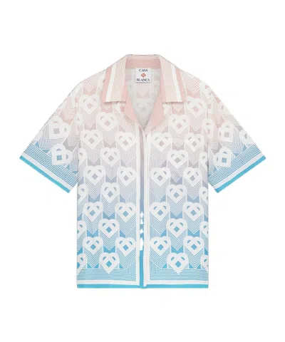 Casablanca Short-sleeved Shirt In Blue
