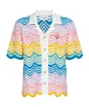 Casablanca Knit Wave Shirt Gradient In White