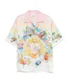 Casablanca Short Sleeve Shirt With Cuban Collar In White