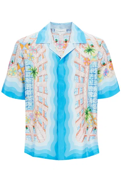 CASABLANCA SHORT-SLEEVED SILK SHIRT