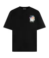 Casablanca Crew Neck Graphic Print Short Sleeves In Black
