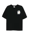 Casablanca Crew Neck Graphic Print Short Sleeves In Black