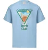 Casablanca Cotton T-shirt With Graphic Print In Blue