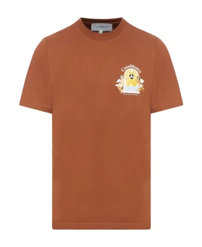 Casablanca Short-sleeved T-shirt In Brown