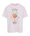 Casablanca Pale Pink Casa Way Orange Mascot T-shirt In Neutral