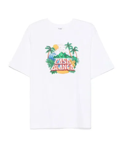 Casablanca Casa Beach Wave T-shirt In White