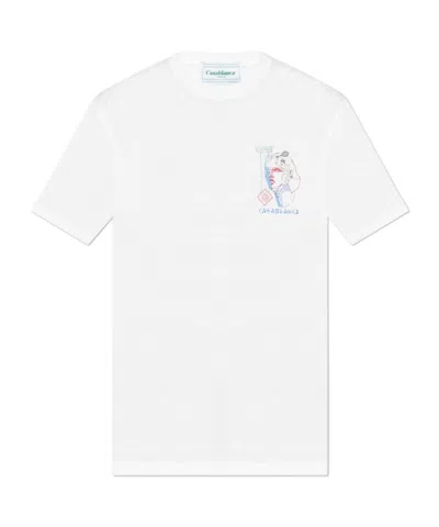 CASABLANCA CASABLANCA TENNIS PLAY IN PROGRESS CREWNECK T-SHIRT