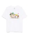 Casablanca White Cotton Short-sleeved T-shirt With Graphic Print In White