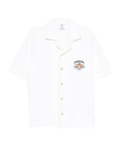 CASABLANCA CASABLANCA SHORT-SLEEVED TOWELLING SHIRT