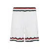 Casablanca Chevron Crochet Bermuda Shorts In White
