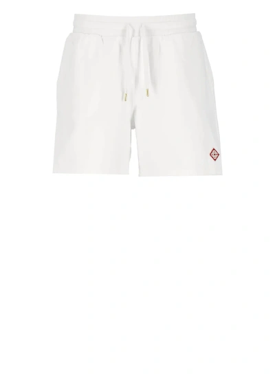 Casablanca Short With Diamond Patch In White