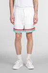 Casablanca Mens Casa Way World Series Relaxed-fit Striped Silk Shorts