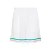 Casablanca Casa Way Drawstring-waist Track Shorts In White