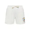 Casablanca Mens Casa Way Mountain Cotton-jersey Sweat Shorts In White