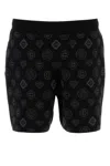 Casablanca Embroidered Stretch Jacquard Bermuda Shorts In Black