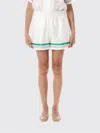Casablanca White Satin Shorts In White