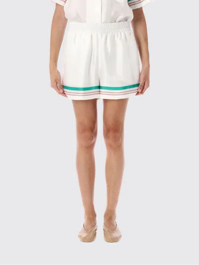 Casablanca White Satin Shorts