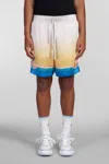 Casablanca "colorful Silk Bermuda Shorts Set In Beige