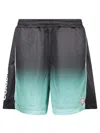 Casablanca Elastic Waistband Gradient Design Shorts In Multi