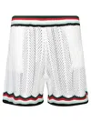 Casablanca Chevron Crochet Bermuda Shorts In Multi