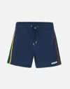 Casablanca Loopback Relaxed Fit Shorts In Multicolor
