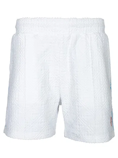 Casablanca Towelling Short Tennis Stripe In White