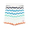 Casablanca Gradient Wave Crochet Shorts In White