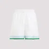Casablanca Le Jeu Colore Silk Shorts In White