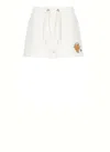 Casablanca Cotton Shorts With Embroidered Detail And Pockets In White