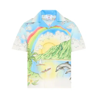 Pre-owned Casablanca Short-sleeve Cotton Shirt 'aloha' | Multi-color | Kid's Size -9.5