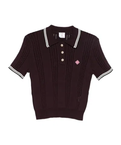 Casablanca Short-sleeved Cotton Polo Shirt In Multi
