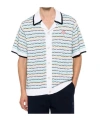 Casablanca Cotton Tuck Stitch Button-up Sweater In Multi
