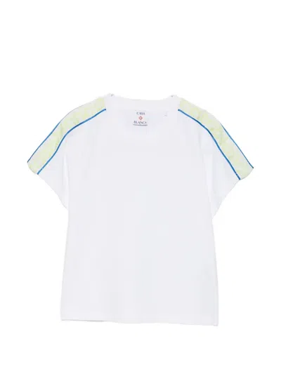 Casablanca Shoulder Tape T-shirt In White