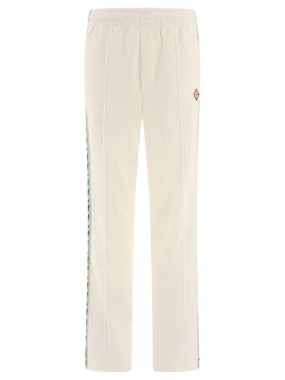 Casablanca Side Knitted Band Track Pants In White
