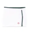 Casablanca Textured Knit Miniskirt Contrast Trim In White