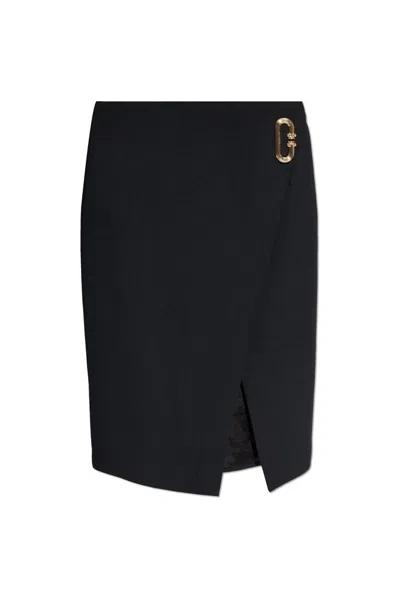 Casablanca Side Slit Skirt In Black