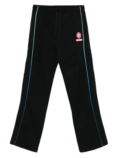 Casablanca Side-stripe Elastic-waist Trousers In Black