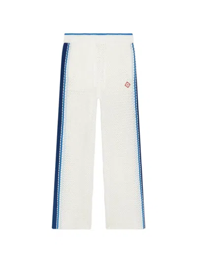 Casablanca Side-stripe Knitted Trousers In Multi