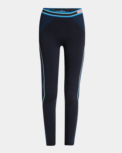 CASABLANCA SIDE-STRIPE SEAMLESS LEGGINGS